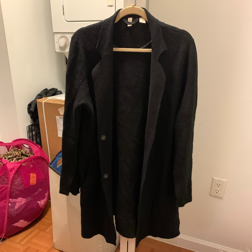 Long black sweater from Anthropology